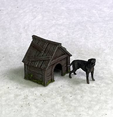 dog and Dog House Painted